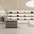 Modern Tea Room With Circular Ceiling Light And Cozy Seating