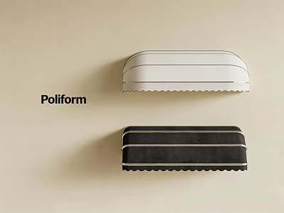Poliform White And Black Awnings With Stylish Design For Outdoor Spaces 3d model