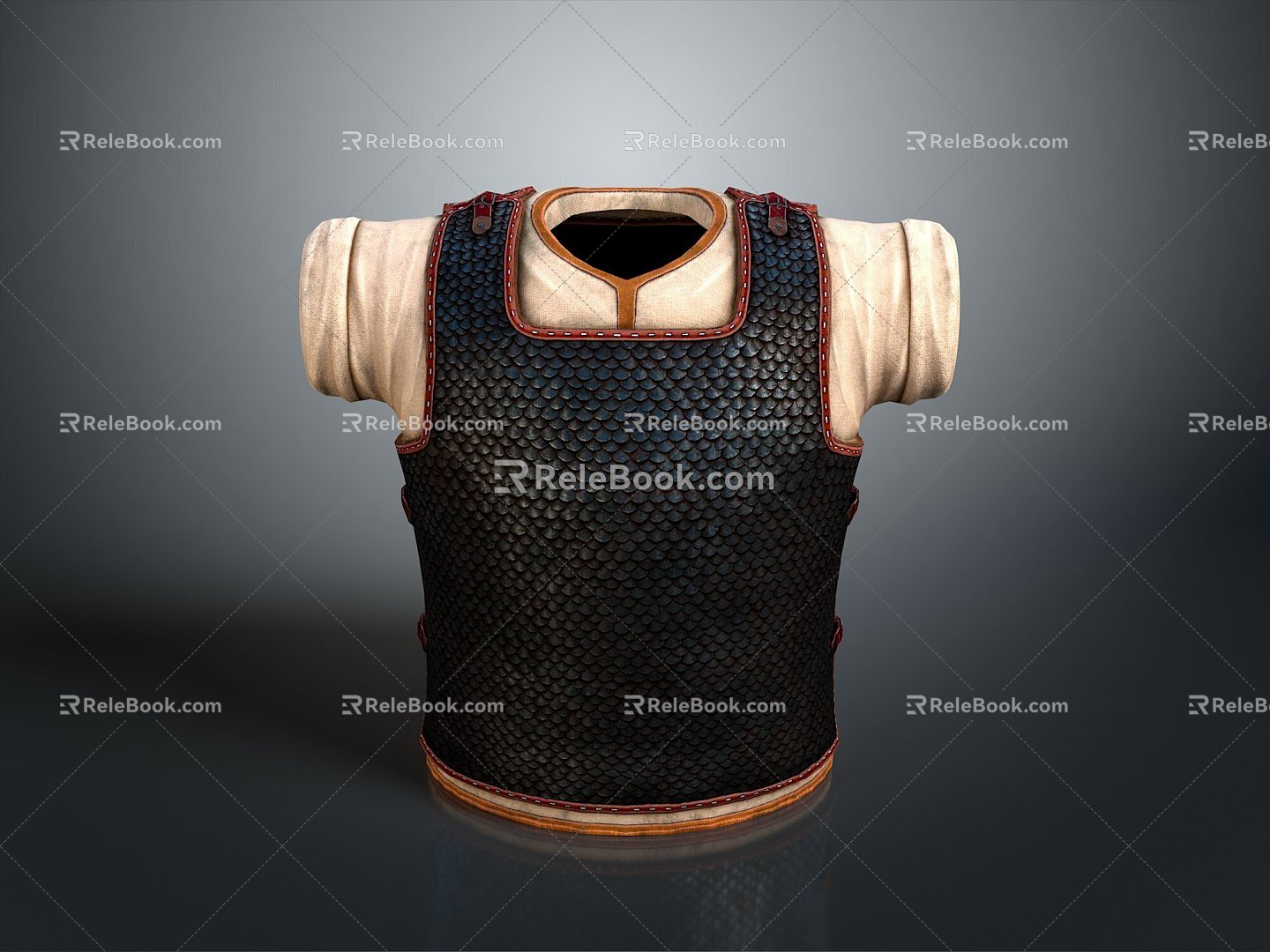 Soft Armor Leather Armor Soft Hedgehog Armor Soldier Leather Armor Warrior Leather Armor Ancient Soldier Costume 3d model