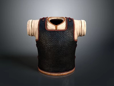 Soft Armor Leather Armor Soft Hedgehog Armor Soldier Leather Armor Warrior Leather Armor Ancient Soldier Costume 3d model