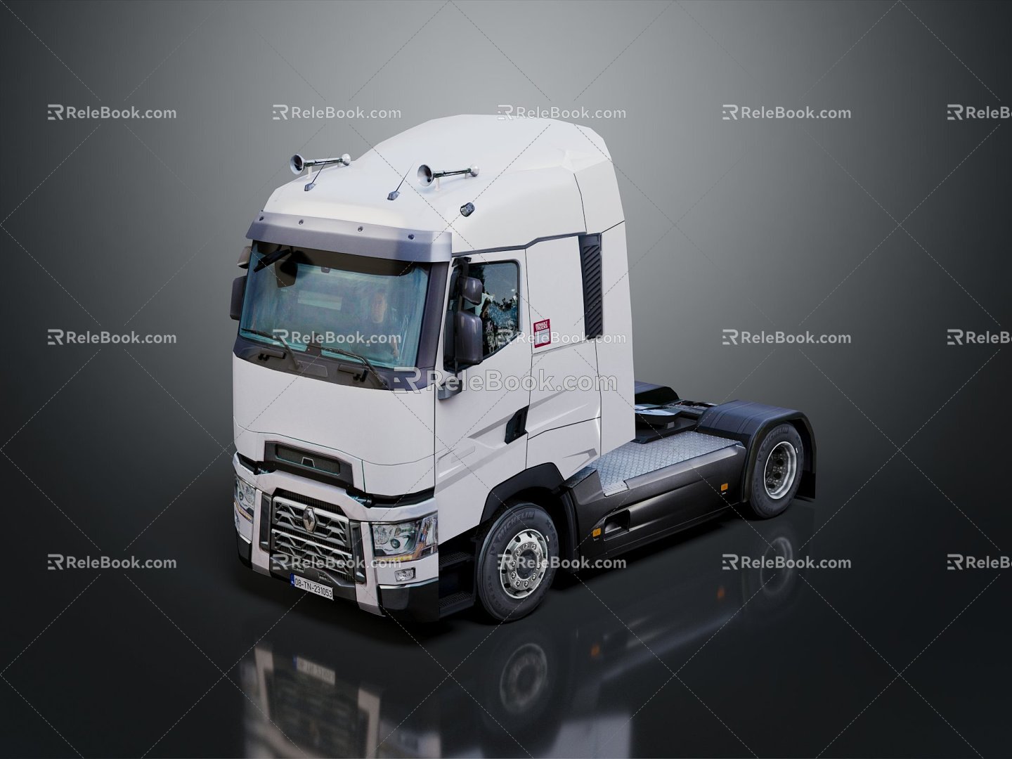 Modern Truck Big Truck Large Transporter Big Transporter Heavy Transporter Transporter Transporter 3d model