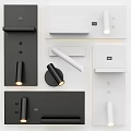 Modern Black And White Wall Lamps With Sleek Design For Home Lighting Decor