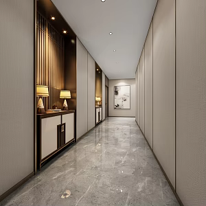 New Chinese Entrance Corridor Entrance 3d model