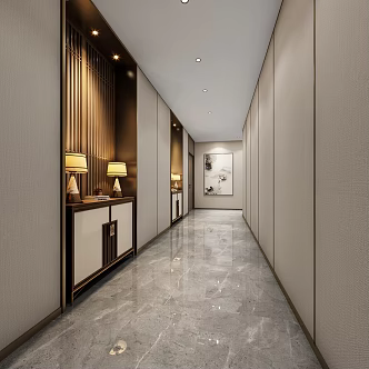 New Chinese Entrance Corridor Entrance 3d model