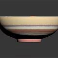 Noodle Soup with Shrimp and Soft Boiled Egg in Red Broth and Light Colored Bowl
