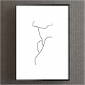 Minimalist Dream Typography Wall Art With Black Frame And White Background
