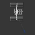 International Space Station Structure With Solar Panels And Modules 3d model