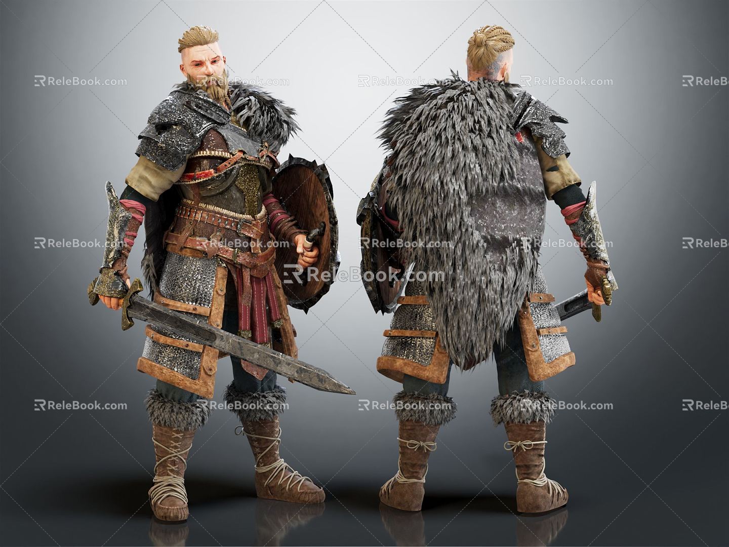 Modern Game Role Viking Warrior Warrior 3d model