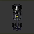Dark Blue Williams Formula 1 Car with Driver Helmet and Rexona AT&T Logos