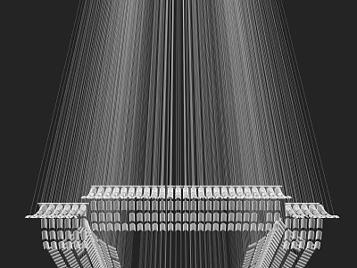Modern Crystal Chandelier With Hanging Pendants And Contemporary Design Lighting 3d model