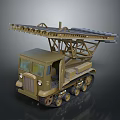 Military Green Tracked Engineering Tank Vehicle With Large Top Metal Structure