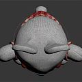 White Rabbit Plush Doll With Long Ears Red Eyes And Red Checkered Shirt