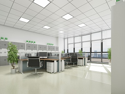 modern public office area office 3d model