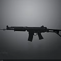 Modern Black Rifle with Detachable Magazine Barrel and Tactical Stock in Studio Lighting Setup