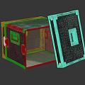 Industrial LOFT Box Storage Box Large Box Metal Box Classical Storage Box Password Storage Box 3d model