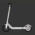 White Electric Scooter With Black Handlebar And Sleek Modern Design Features