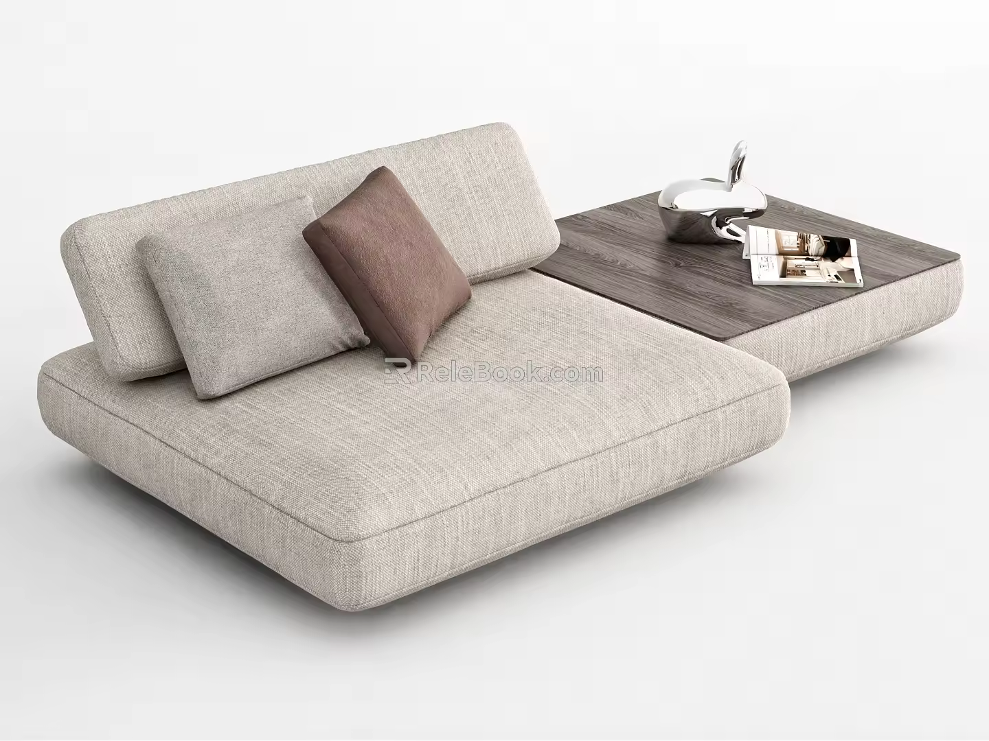 Modern Single Sofa Stool Lazy Sofa 3d model