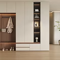 Cream Style Shoe Cabinet 3d model