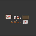 Fast Food Assortment Including Hamburgers Fries Drink And Packaging On Tray