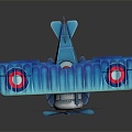 Glider Old World War II Old Aircraft Fighter 3d model