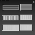 Modern heating pipe radiator 3d model
