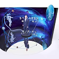 SELLEST Themed Curved Display With Astronaut Earth And Starry Space Background