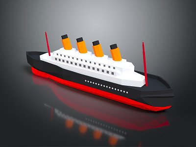 modern ship. 3d model