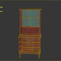 Modern Red And Green Entryway Cabinet Sideboard With Drawers And Cabinet Doors