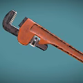 Orange Adjustable Wrench Heavy Duty Hardware Tool for Professional Plumbing Work