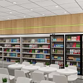 Modern Grocery Store Front With Glass Entrance Shelves Full Of Daily Products And Cashier Counter