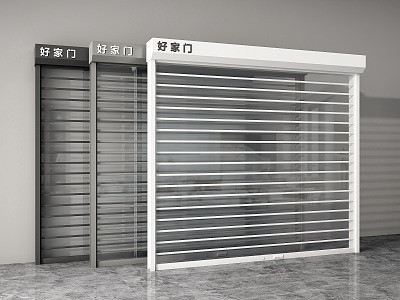 Rolling shutter door crystal rolling shutter door rolling gate transparent rolling shutter door shop rolling shutter door security door 3d model