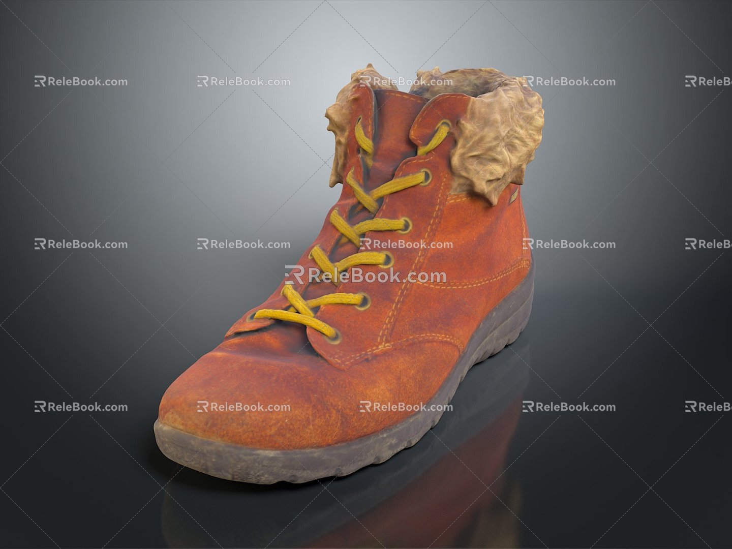 Modern Boots Men's Boots Old Boots Cotton Boots Old Rain Boots 3d model