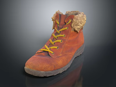 Modern Boots Men's Boots Old Boots Cotton Boots Old Rain Boots 3d model