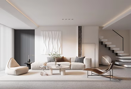 modern living room 3d model