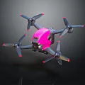 Advanced High Quality Pink Quadcopter Drone With Camera And Four Propellers 3d model