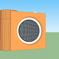 Orange Daily Use Electric Appliances With Circular Grille And Compact Design