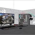 Modern computer desktop computer host 3d model