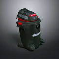 Plastic bucket big trash can bucket pot container realistic 3d model