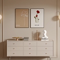 Flowers Hanging Paintings 3d model