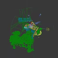 Urban Aerial Planning With High Rise Buildings Roads Water Bodies Island And Green Spaces