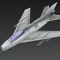 Gray Military Fighter Jet With Missiles And Detailed Cockpit