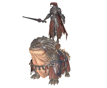 Antiquity European Warrior Ancient Knight Monster Game Character 3d model