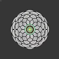 Modern Decorative Table Lamp With Hexagonal Glass Panels And Spherical Design