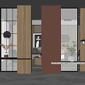 Modern entrance partition 3d model