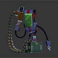 Browning Machine Gun Browning Gatling White Machine Gun Machine Gun Bullet Military 3d model
