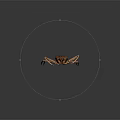 Brown Water Scorpion With Long Legs And Tail On Dark Background
