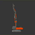 Black Red Excavator With Mechanical Arm Bucket And Crawler Tracks For Heavy Duty Construction