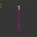 Traditional Street Lamp Design With Classic Metal Pole And Illuminated Light