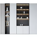 Modern Bookcase Decorative Bookcase 3d model
