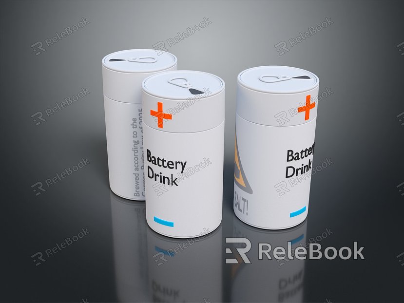 Modern Beverage Battery Beverage Food Realistic model